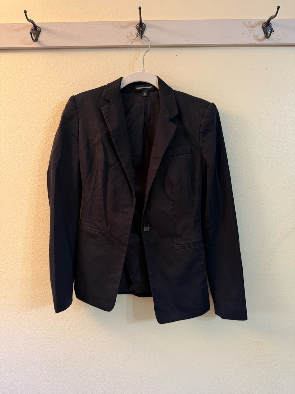 Express Men's Black Single-Button Blazer